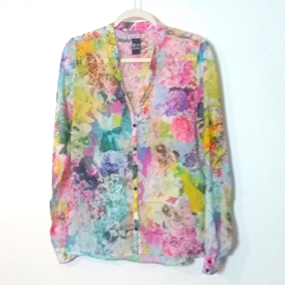 Colcci jeanswear floral blouse (WAY)